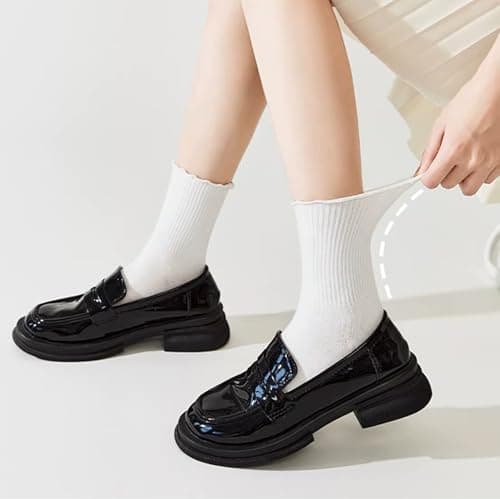 FYC Womens Ruffle Socks, Cute Ruffle Ankle Socks, Soft Breathable Sock for Daily Wear 6 Pairs - Thumbnail 4