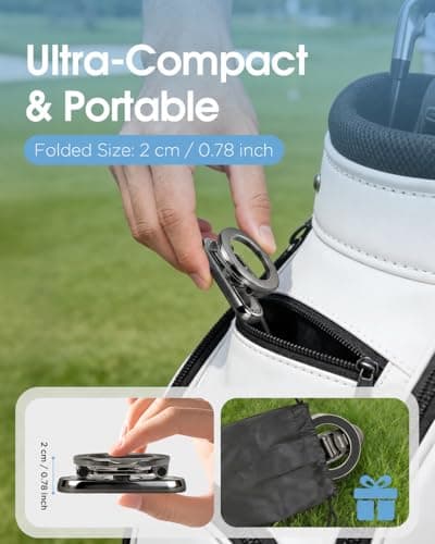 Atofoi Magnetic Golf Cart Phone Holder with 3-Fold Adjustable Arm & 360° Rotation, Compatible with MagSafe Devices, Phone Mount for Compatible iPhone & Android Smartphones, Golf Accessory Gift - Thumbnail 6