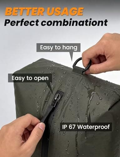 12 Pack Travel Vacuum Bags with Rechargeable Pump, 10 Clear PA and PE Compression Bags and 2 Green 18L TPU Pouches, Space Saver Vacuum Storage Bags for Camping, Beach, Travel and Home - Thumbnail 6
