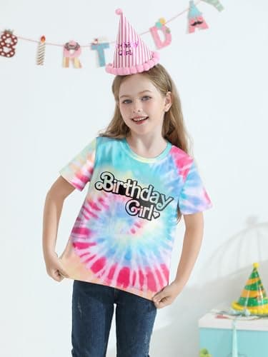 Birthday Girl Shirt 13 14 Year Old Girls T-Shirt Outfits 13th 14th Cute Kids Letter Heart Graphic Short Sleeve Tee Tops - Thumbnail 3