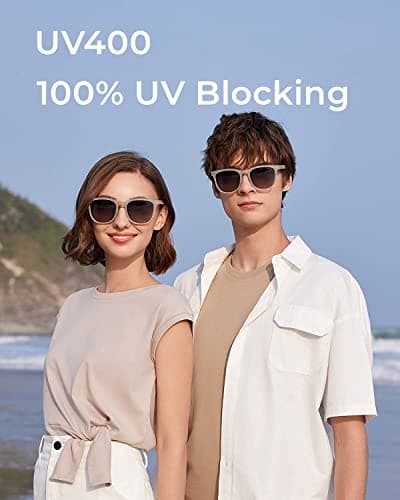 BENEUNDER Polarized Sunglasses for Men Women, Ultra Lightweight Folding Sunglasses, UV400 Protection Acetate Frame Sunglasses with Organizer, Black-23 - Thumbnail 4