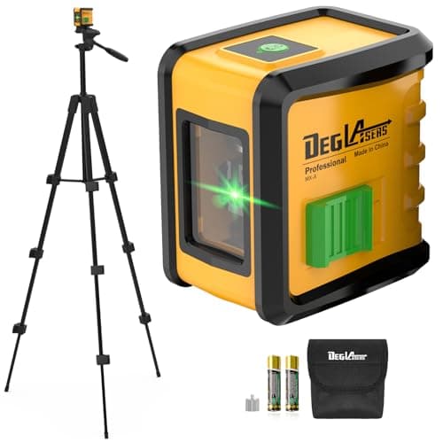 Self Leveling Laser Level with Tripod,DEGLASERS Green Cross Line Laser Level,Lazer Leveler Tool for Picture Hanging Construction Floor Tile Wall Home Renovation, Indoor Project, Battery Included - Image 1