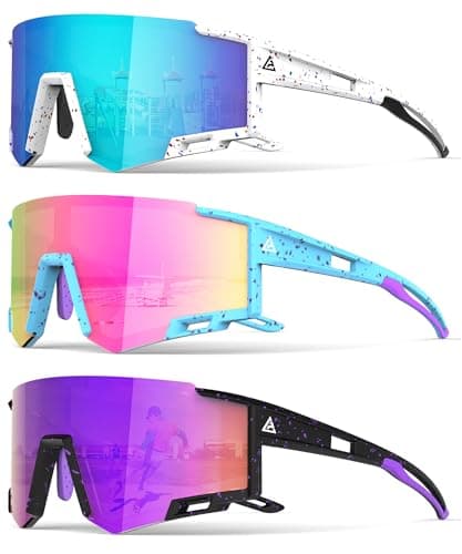 NSSIW Kids-Sunglasses Sports Sun Glasses: Youth Baseball Sunglasses Shades for Boys Girls UV400 Cycling 3 Pack Age 6-16 - Image 1