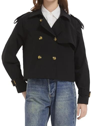 Orolay Cropped Trench Jackets Women's Lightweight Spring Jacket Short Trench Coat Trendy Outfit 2026 - Image 1