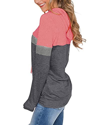 Chunky Cardigan Sweaters for Women Outfits 2025 Early Fall Fashion Clothing Hoodies School Outfits for Teachers Long Sleeve Shirts Womens Tops Sweatshirts Chocolate Brown Clothes Pink Gray Medium - Thumbnail 2