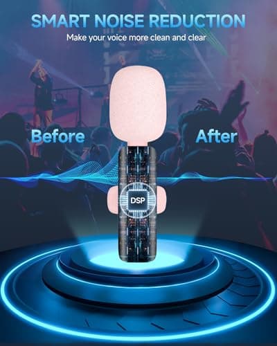 Caiord 2 Pack Professional Wireless Lavalier Microphone foriPhone 17/16/15 Android Phone, Lapel Mics Plug-Play Clip on Lapel Mic for YouTube, Recording, Vlog, Facebook Live - Thumbnail 4