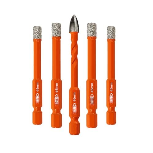 BGTEC Dry Diamond Drill Bits Set-4pcs 1/4" Tile Drill Bit with Quick Change Hex Shank and 1pc 1/4" Carbide Drill for Granite Marble Porcelain Ceramic - Image 1