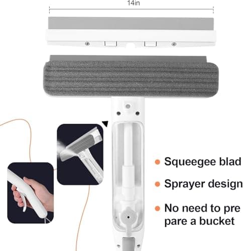 Squeegee Window Cleaner 2 in 1 Window Cleaning Tool Kit with Sewage Recycling Function, Window Washing Equipment for Indoor/Outdoor Window and Car Glass - Thumbnail 4