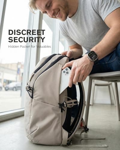 Tolaccea Daypack Backpacks Carry On 30L, Travel Backpack with Waterproof Zippers, Flight Approved Hand Luggage Casual Backpack for Men Women, Durable Bag for Work Business Hiking, Fits 15.6" Laptop - Thumbnail 6