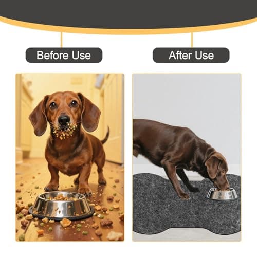 BETAGT Dog Food Mat, Absorbent Dog for Food and Water, Dog Bowl Mats, Stains Quick Dry Pet Mat, Quick Dry Pet Water Mats for Floors Waterproof, Grey - Thumbnail 4