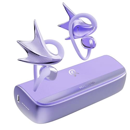 REAL YOUNG H700 Open-Ear Earbuds for Women, Elegant Dragon Wing Jewelry Design, Lightweight Wireless Headphones with Comfortable Earhook, Stylish for Daily Wear, Deep Bass Sound, Ideal Gift for Her - Image 1