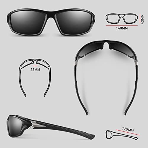 WEAROYO Polarized Sports Sunglasses for Men Women,Cycling Running Driving Fishing Trekking Sun Glasses 100% UV Protection - Thumbnail 3