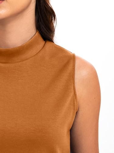 Casly Lamiit Womens Summer Outfits Matching Set Mock Neck Tank Top Crop Pants Tracksuit 2025 Trendy Lounge Clothes Dressy Work Travel Sweatsuit Orange XS - Thumbnail 4