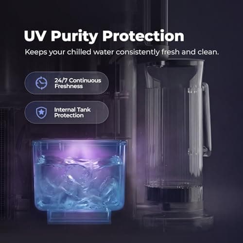 LoopDrops Countertop Reverse Osmosis System, 6-Stage RO Water Filter with 43℉ Chilled Water, Self-Cleaning Dual Water Path, Mineralization & TDS Monitoring, Portable Purifier for Home Office - Thumbnail 5