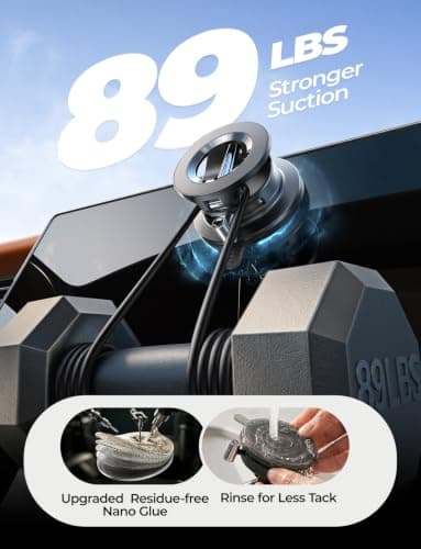 LISEN for Magsafe Car Mount, Magnetic Phone Holders for Your Car Vacuum, Phone Mount for Car Accessories for Women Men Jeep BMW, Suction Phone Holder Gifts Kits, for iPhone 17 Pro Max 16 15 14 13 12 - Thumbnail 2