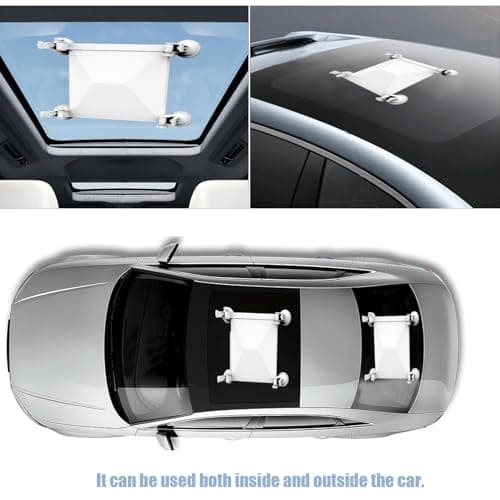 Starlink Mini Suction Cup Mount for Car Sunroofs or Windows Secure Satellite Mounting Kit with Strong Grip for RVs, Boats and Road Trips–Stable Signal Guaranteed for starlink mini car mount (Whitle) - Thumbnail 3