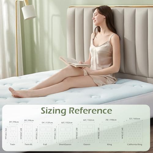 Hansleep RV Short Queen Mattress Pad Topper Memorry Foam, Camping Queen Foam Mattress Topper Viscose Derived from Bamboo, RV Mattress Pad Cover for Back Pain Relief, 60" x 75", White - Thumbnail 6