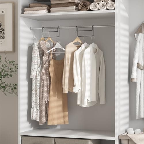 Space Saving Hangers for Clothes: 3 Pack 8 inch Magic Hanger Closet Organizer Metal Heavy Duty Hangers for Shirt Coat Pants Skirt Sorting Storage - Black - Thumbnail 4