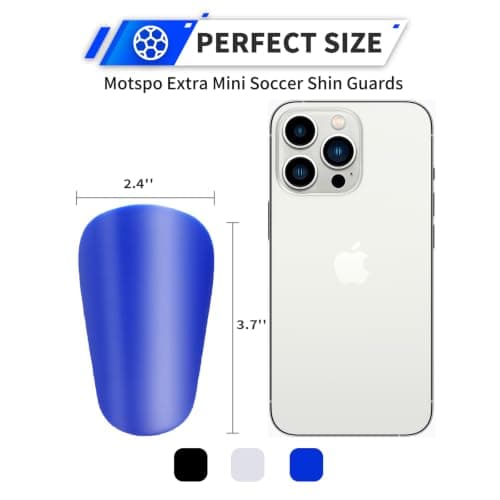 Motspo 2 Pairs Soccer Extra Mini Shin Guards for Toddler Kids Youth and Adults - Ultra Miniature Shin Guards Soccer - Extra Small Shin Pads So Light and Comfortable for Boys, Girls, Men, and Women - Thumbnail 2