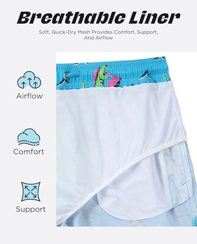 CoozySphere Mens Swimming Trunks Swim Trunks Quick Dry Swim Shorts with Mesh Lining Funny Swimwear Bathing Suits Board Shorts 7inch L - Thumbnail 2
