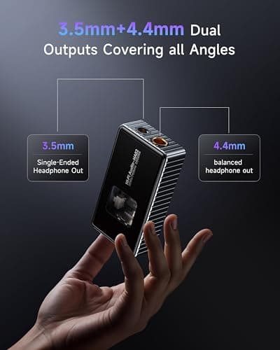 ZOOAUX PRO Headphone Amplifier, Portable Hi-Res Audio Amp with 4.4mm & 3.5mm Outputs, PCM 768kHz/DSD256 Support, Volume Control for Android, iOS, Mac & Windows - Thumbnail 3