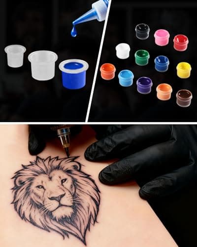 Lady Up Tattoo Practice Skin Kit, Fake Skin Tattoo Practice Set For Beginners, 5pcs Fake Skin 10pcs Transfer Paper 100pcs Tattoo Pen Covers 50pcs Ink Caps and 1 Pair Gloves - Thumbnail 5