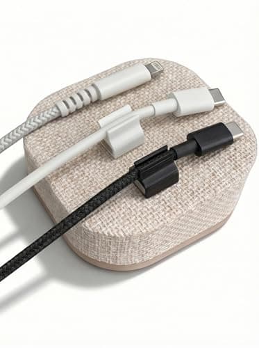 Brolena Magnetic Cord Holder, Cable Organizer with 5 Magnetic Clips for Desk & Nightstand Cable Management, Practical Charging Accessory for Home, Office & Gift Giving