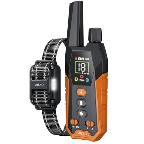Aikko Dog Shock Collar with Remote - 3300FT Training Collar for Small Medium Large Dogs, IPX7 Waterproof Rechargeable eCollar with 3 Training Modes for No-Pull Stubborn Dogs (Orange) - Image 1
