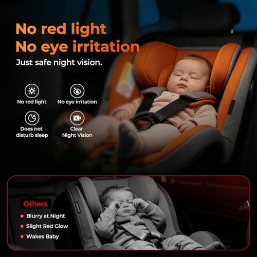 Itomoro Baby Car Mirror, View Infant in Rear Facing Seat with Wide Crystal Clear View,360° Rotation Plug and Play Easy Install baby car monitor 1080p - Thumbnail 6