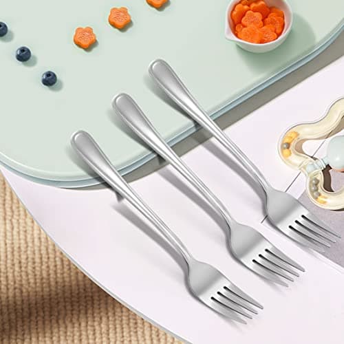 LIANYU 6-Piece Toddler Utensils Forks, Kids Silverware Forks for 2-10 Year Old, Children Cutlery Flatware Set, Kids Child Utensils for Home Preschools, Dishwasher Safe - Thumbnail 3