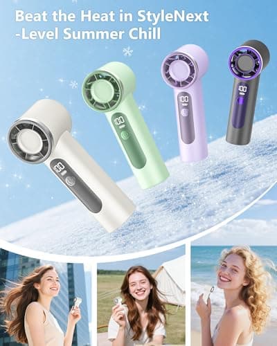 AGEYOU Portable Handheld Fan,4000mAh Rechargeable Turbo Personal Mini Fan,Pocket Design for Travel,Concerts,Sports Games,Camping,Hiking,Best Gifts for Women in Summer - Thumbnail 6