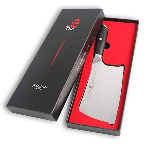 TUO Cleaver Knife, 6.5 inch Butcher Knife for Chopping Meat & Vegetable, High Carbon Steel Chinese Cleaver with Ergonomic Handle - FALCON SERIES - Thumbnail 5