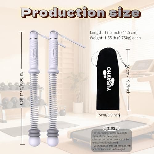 Adjustable Ropeless Battle Ropes for Home Gym for Men & Women, Quiet Air Resistance Heavy Duty Cordless Battle Rope,Exercise Ropes with Variable Resistance, Strength & Low-Impact Cardio for HIIT - Thumbnail 2