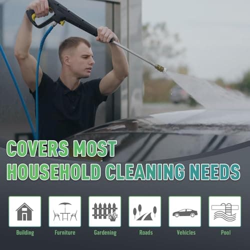 Pressure Washer with Touch Screen, 5000PSIIMAX Power Washer with Foam Cannon, Washer Pressure Machine for Cars, Fences, Patios, Decks and Driveway Cleaning - Thumbnail 6