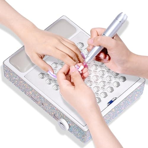 CHRISTINE SHELLY Nail Dust Collector, Cordless Dust Collector Nail Tech