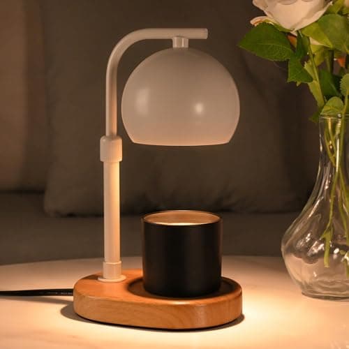 Candle Warmer Lamp Timer - Birthday Gifts for Women Mom, Mothers Day Gifts, House Warming Gifts New Home Decor Modern Farmhouse Decor with 2 Bulbs Wax Melt Compatible All Jar Candles White - Image 1
