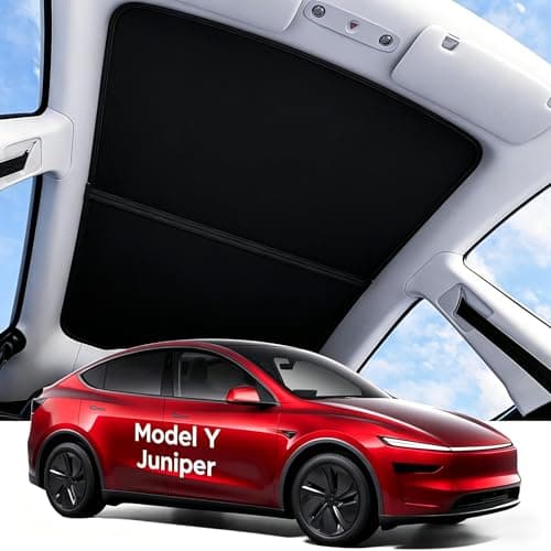ONIONDUOLA Sunshade Roof for Tesla Model Y Juniper, UV-Resistant Sun Protection Cover, Easy Installation, Interior Preservation，Black - Image 1