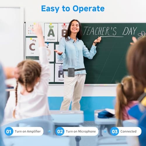 Voice Amplifier with Wireless Lavalier Microphone,Portable Rechargeable Wireless Microphone and Speaker with Waistband,Wireless Voice Amplifier for Teachers,Speakers,Trainers,Tour Guides,Coaches - Thumbnail 4