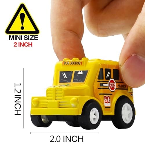 Funcorn Toys Pull Back Car, 12 Pack Assorted Mini Plastic Vehicle Set, Pull Back Truck and Car Toys for Boys Kids Toddler Party Favors,Die Cast Car Toy Play Set - Thumbnail 2