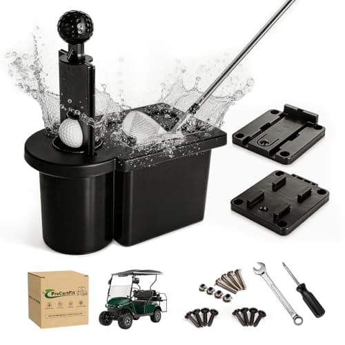 Golf Cart Ball Washer&Club Cleaner Kit, 2-in-1 Golf Ball Cleaner & Golf Club Cleaner, Detachable OEM Replacement for EZGO, Club Car, Yamaha Golf Cart Accessories | Fathers Day Gifts - Image 1