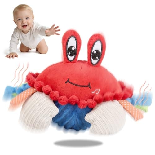 Baby Toys 6 12-18 Months, Musical Crawling Crab Baby Toy, Singing Recording Repeats What You Say, Tummy Time Infant Toys for Toddler 1 2 3 Year Old Boy Girl Present Learning Toy Gifts for 4 5 6 7 8 9 - Image 1