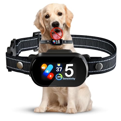 Smart Dog Bark Collar for Small Medium Large Dogs, Rechargeable Ultra-Light Anti Barking Collar with 5 Adjustable Sensitivity,Bark Stop Device,Beep Vibration Modes,IP67 Waterproof