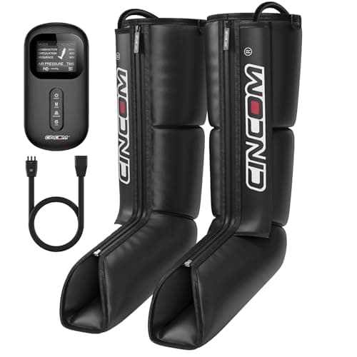 CINCOM Leg Massager for Circulation and Pain Relief, Air Compression Boots Helpful for Relaxation, Swelling and Edema Athletes Recovery - Image 1