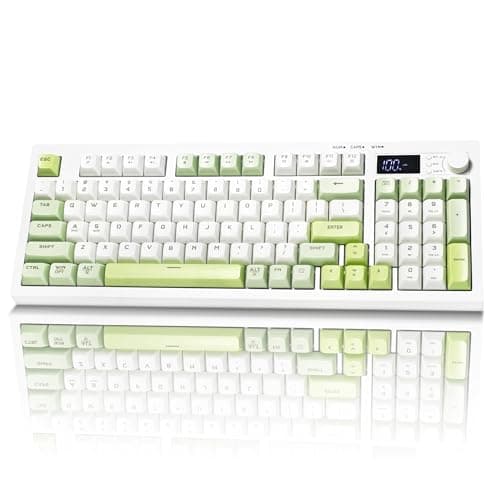 Bangsanth Wireless Keyboard, Quiet Keyboard for Work, Tri-Mode BT5.0/2.4GHz/USB-C, Creamy Keys with RGB Backlight, 94-Key, Anti-ghosting Keys, Compatible with PC, Mac, Gaming Consoles - Image 1