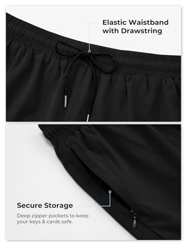Arolina Mens Bathing Suits Swim Trunks Compression Liner 7 Inch Zipper Pockets Swimwear Board Shorts Black XX-Large - Thumbnail 4