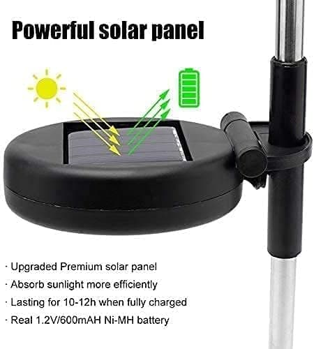 HFLYJPYW Solar Firework Lights 2Pcs Garden Lights Outdoor Waterproof, 120 LED with 8 Modes Twinkling and Steady-On, Festive daysStarburst Lights for Path, Patio, Yard (Cool White) - Thumbnail 2