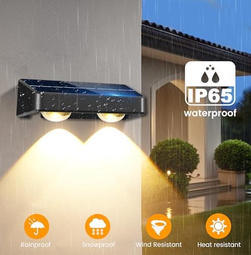 sununiny Solar Fence Lights 9-Color RGB Solar Lights Outdoor Waterproof Garden Wall Lights Solar Powered for Outside Backyard,Pathway,Yard,Party,Festival 8 Pack - Thumbnail 3