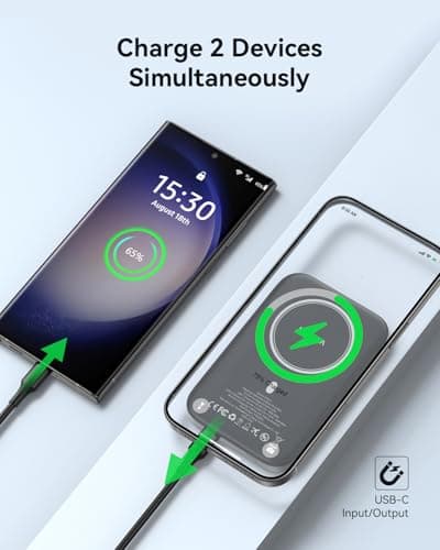 Kuulaa Magsafe Portable Charger Power Bank 5000mAh Magnetic Battery Pack Support USB C PD 20W Fast Charging, Compatible with iPhone 17/16 Pro Max/15/14/13/12 Mini - Thumbnail 6
