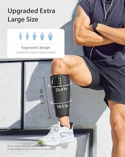 CINCOM Cordless Calf Massager for Circulation, Leg Compression Massager for Calf, Rechargeable Leg Massage with 3 Intensities 3 Modes for Pain Relief, Gifts for Women Men - Thumbnail 3
