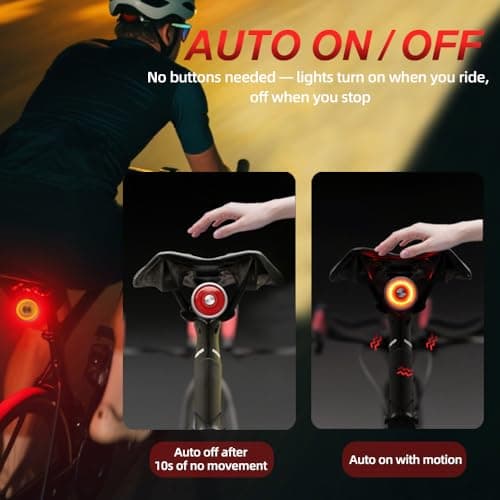 ENFITNIX Xlite200 Carbon Fiber Smart Bike Tail Light, Ultra Bright Brake Sensing Bicycle Rear Light, Auto On/Off USB-C Rechargeable, IPX6 Waterproof Lightweight LED Taillight for Night Cycling Safety. - Thumbnail 6